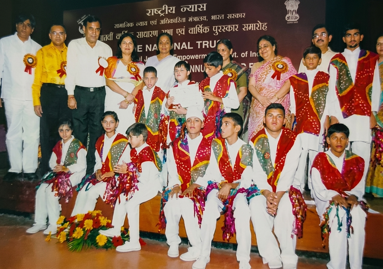 Special children performed action song